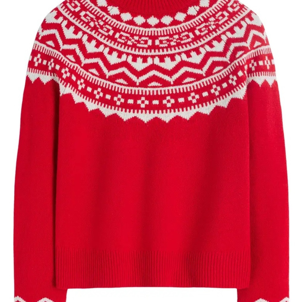Boden Red & White Sweater